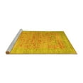 thumbnail image 2 of Ahgly Company Machine Washable Indoor Square Persian Yellow Traditional Area Rugs, 4' Square, 2 of 4