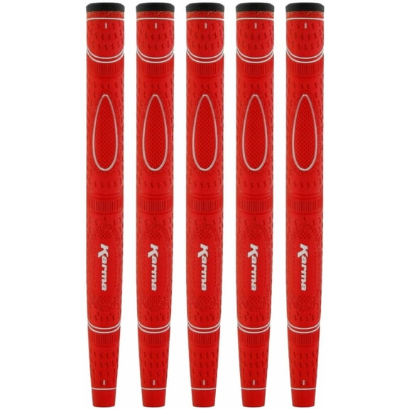 5 Pack Karma Red Dual Touch Midsize Putter Grip