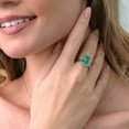 thumbnail image 5 of Gem Stone King 925 Sterling Silver Emerald Cut Green Malachite Women Ring (10.00 Cttw, Gemstone Birthstone, Available in Size 5, 6, 7, 8, 9), 5 of 5