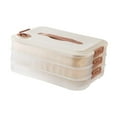 thumbnail image 3 of Luzkey Food Storage Container Dumpling Storage Box Reusable Freeze Box Food Preservation Box Refrigerator Organizer for Snack Fridge Three Layers, 3 of 8