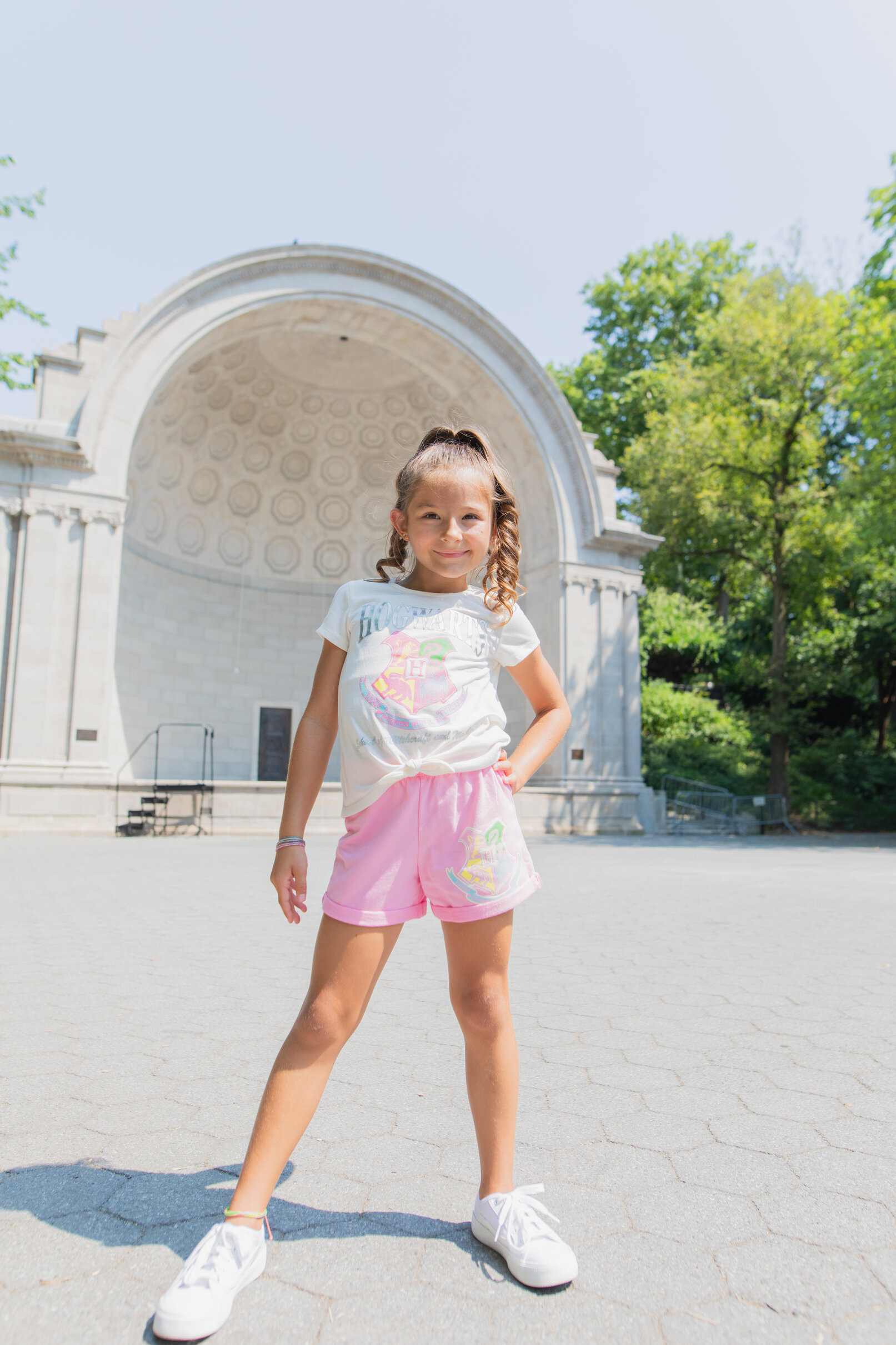 Harry Potter Little Girls T-Shirt and Bike Shorts French Terry Outfit Set Little Kid to Big Kid