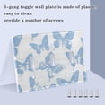 thumbnail image 3 of Yayeee Toggle Light Switch Wall Plate 2-Gang 4.56"x4.48" Decorative Outlet Cover, Blue Butterfly, 3 of 7