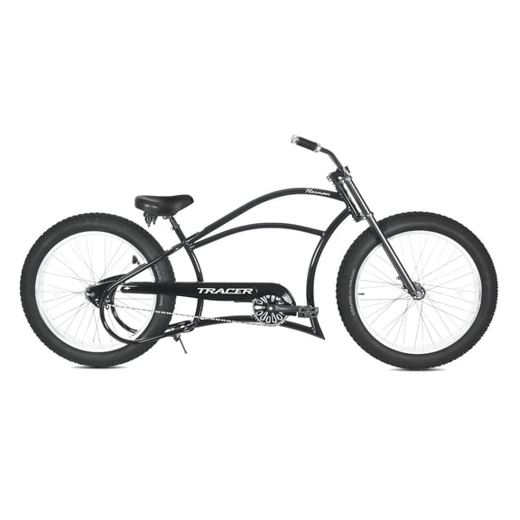 Tracer Harman-M 26'' Beach Cruiser Bike,Coaster Brake,Fat Tires,Low Handlebar, Black,for Men Women
