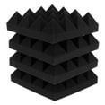 thumbnail image 2 of TISHITA 4 PCS Pyramid Sound-absorption Acoustic Foam Panel Sound Sponge Black, 2 of 8