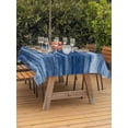 thumbnail image 3 of Outdoor Tablecloths with Umbrella Hole & Zipper, Navy Blue Rectangle Tablecloth 52x70 Inch, Vintage Modern Abstract Art Ombre Waterproof Table Cloth, Patio/Pool/Picnic Table Covers, 3 of 8