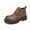 Brown, variant on Men's Ostrich-Pattern Platform Ankle Boots, Adjustable Strap Closure Chunky Sole Casual Shoes, Fashion Streetwear Booties for Men