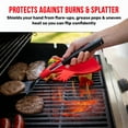 thumbnail image 5 of Grillbot Heat-Resistant BBQ Utensil Shield, BPA-Free Silicone, Universal Fit, Spider, Red, 5 of 8