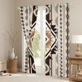 thumbnail image 3 of Manfei Tribal Geometric Aztec Blackout Curtains, Southwest Bohemian Curtains Pack of 2 (42x84 Each), Beige and Brown, 3 of 6