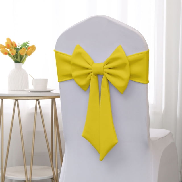 Uuiauoio Spandex Chair Sashes for Wedding Elastic Chair Bows Sashes Universal Decorative for Party Baby Shower Ceremony Reception Banquet Decorations