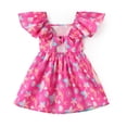 thumbnail image 2 of Vestido para niña pequeña Disney Ariel, hombros descubiertos, floral, 4-5T, 2 of 8