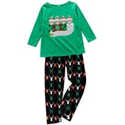 Set Matching Men Family Top+Pants Pajamas Mommy Printed Christmas Xmas