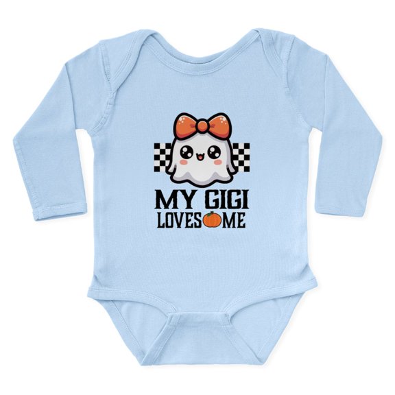 CafePress - My Gigi Loves Me Halloween Grandchild - Long Sleeve Cotton Baby Bodysuit