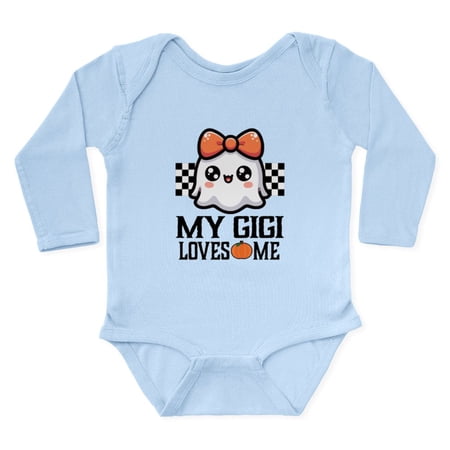 CafePress - My Gigi Loves Me Halloween Grandchild - Long Sleeve Cotton Baby Bodysuit
