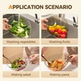 thumbnail image 6 of Clear Multifunctional Drain Basket 9.44x6.49x2.75 Inch with Integrated Spout, Compact Kitchen Fruit and Vegetable Washing Bowl, Strainer and Catcher forSalad and Pasta, 6 of 7