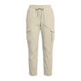 thumbnail image 4 of LVHAOGJOB Straight Leg Cargo Pants for Women Wide Leg Pants with Pockets Elastic Waist Athletic Hiking Ladies Trousers, 4 of 6