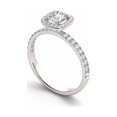thumbnail image 2 of 1 Carat T.W. Diamond Cushion-Shape Single Halo 14kt White Gold Engagement Ring, 2 of 4