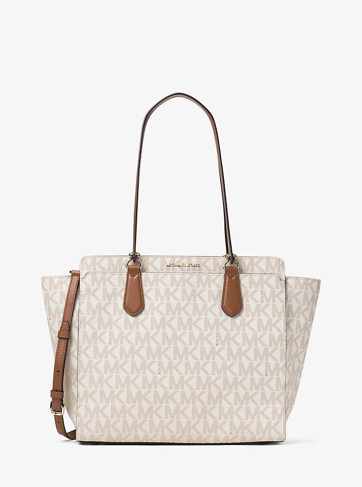 Michael Kors Dee Dee Large Convertible Logo Tote Vanilla