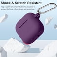 thumbnail image 3 of Comvin Compatible With Apple Airpods 4 Case Cover for Women Men, Silicone, Purple, 3 of 8