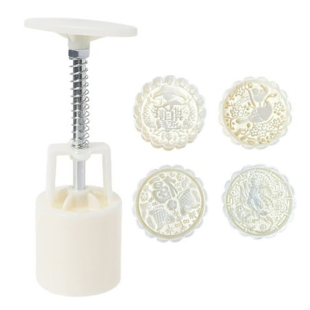 

100g Mid-Autumn Theme Mooncake Mold Pastry Stamp Mooncake Moulds Hand Pressure Tools Plastic Material Baking Accessories