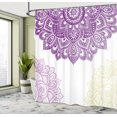 thumbnail image 4 of Ambesonne Flora Shower Curtain, South Mandala Print Oriental, 69"Wx84"L, Purple Ecru, 4 of 4