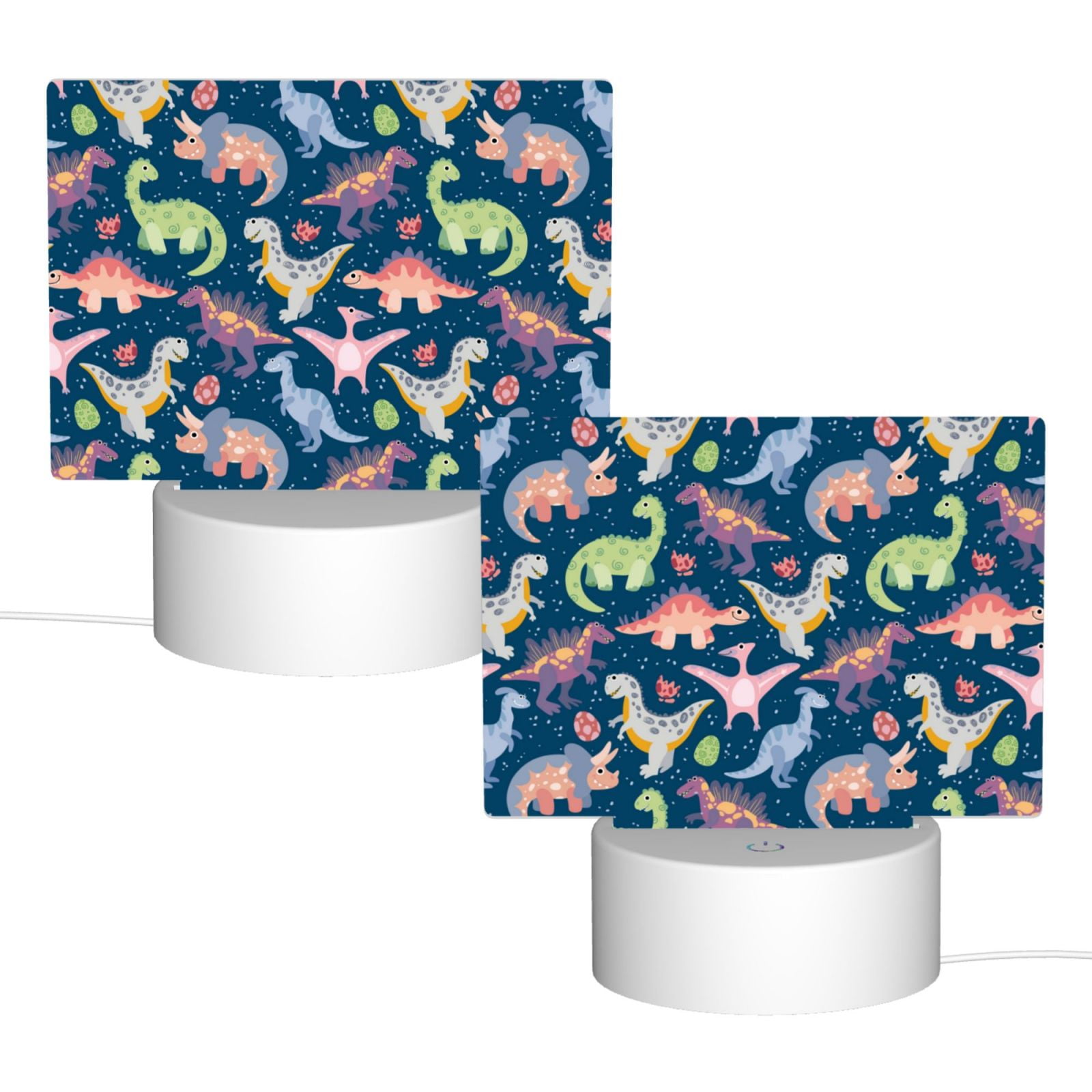 Kdxio Dinosaur Rectangular Acrylic Night Light Acrylic Sleep Night Light Friend Gifts for Birthday Gifts for Women Teens Boys Girls