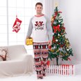 thumbnail image 3 of Matching Family Christmas Pajamas, Cozy Holiday Joy Set, Grey Raglan Top for Family and Pet, 3 of 7