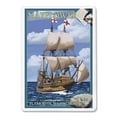 thumbnail image 2 of Plymouth, Massachusetts, Mayflower, Lantern Press, Premium Playing Cards, 52 Card Deck with Jokers, USA Made, 2 of 5