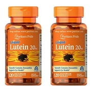 Lutein 20 Mg with Zeaxanthin 2-pack Puritan's Pride 120 Softgels (240 Total)