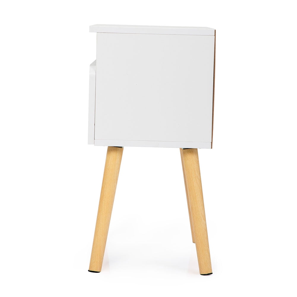 Kepooman Nightstand, Modern End Table Side Table with Drawer and Storage Shelf Wood Night Stand Bedside Table for Bedroom, Living Room, Sofa Couch, Hall, White Kepooman Nightstand, Modern End Table Side Table with Drawer and Storage Shelf Wood Night Stand Bedside Table for Bedroom, Living Room, Sofa Couch, Hall, White