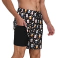thumbnail image 2 of Balery Snowflake Cream Hot Cocoa Bañador para hombre, shorts de playa de secado rápido con entrepierna y forro de compresión-Large, 2 of 6
