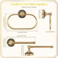 thumbnail image 2 of Threns Brass Toilet Paper Holder,Retro Brass Hand Towel Ring,Tissue Roll Paper Hanger,Wall Mounted Bathroom Accessories,Brass Petal-Relief Series, 2 of 10