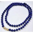 thumbnail image 2 of EOEMY Jewelry 50" Natural 14mm Blue Round Lapis Lazuli Necklace Cz Clasp, 2 of 2