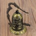 thumbnail image 2 of Campana de dragón Vintage, campana de bloqueo de dragón de bronce tallado pequeño, adorno de Feng Shui chino, artesanías coleccionables oso de fresa  Electrónica, 2 of 4