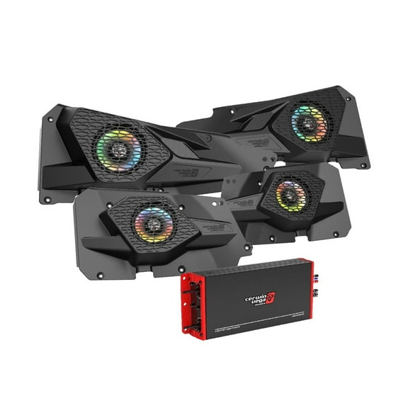 CERWIN Vega RPMRZRKM41 2014   Polaris RZR Specific Front Speaker Kit with 4 Channel Digital Amplifier and Media Center