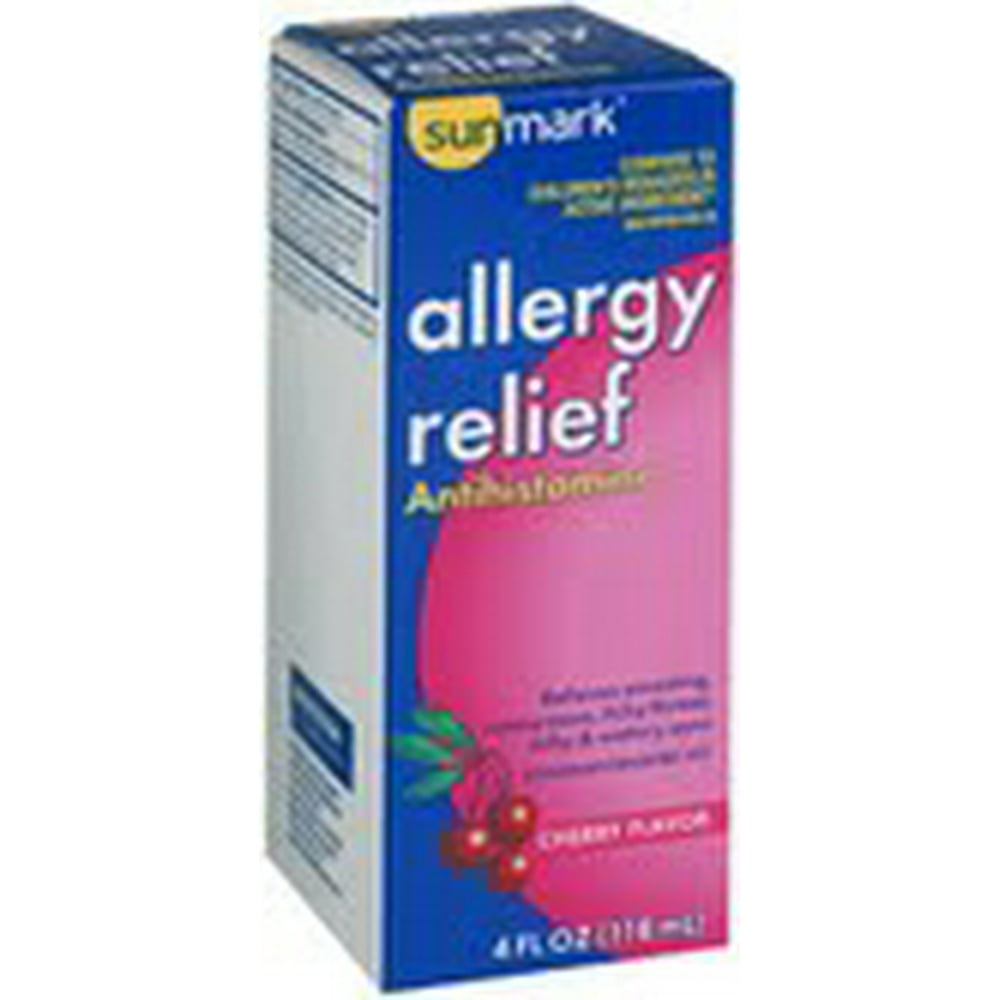 sunmark Allergy Relief 12.5 mg / 5 mL Strength, Liquid, 4 oz., Cherry