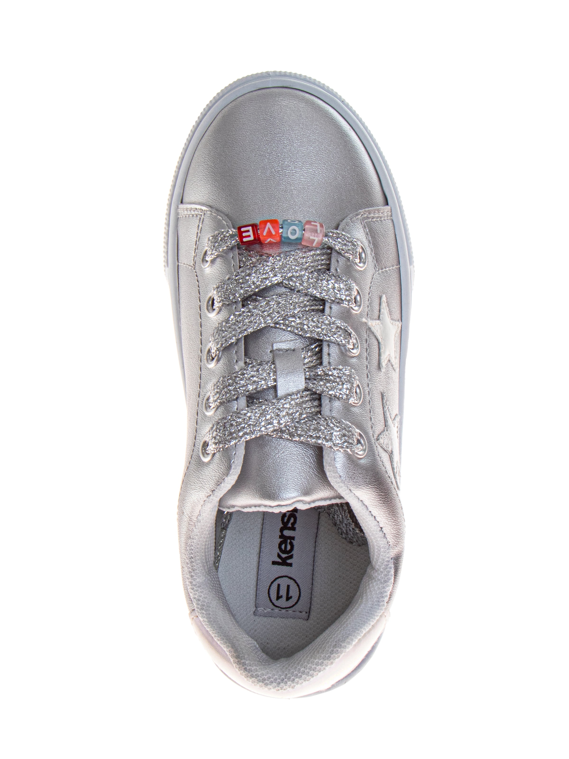 Kensie Girl Low Top Sneakers With Stars And Beads - Sizes 11-4