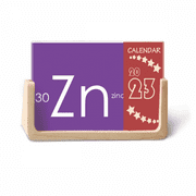 Chestry Elements Period Table Transition Metals Zinc Zn Desk Calendar Desktop Decoration 2023