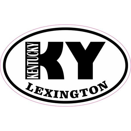 4in x 2.5in Oval KY Lexington Kentucky Sticker Car Truck Vehicle Bumper