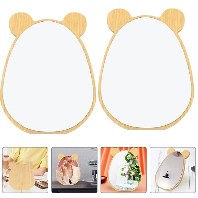 SHOWERORO 2 Ensembles Miroir de Bureau pour Réflexion Accessoire pour la Maison Forme Rectangulaire