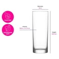 thumbnail image 5 of Gexandy Collins Tall & Slim Glasses for Cocktails, Mojito, Iced Coffee, Juice | Highball Glasses Set of 6 | Restaurant, Bar Glasses for Beverages,Clear Mixed Drink Glass, Clear Drinking Cups | 12.2 oz, 5 of 7