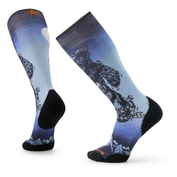 Smartwool Ski Targeted Cushion Always Explore Print OTC Socks - Men's Multi Color Large
