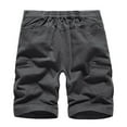 thumbnail image 2 of Abcnature Men's Athletic Shorts, Sports Gym Running Short Pants, Men Casual Solid Zipper Button Multiple Pockets Cropped Cargo Shorts, Cargo Casual Hiking Shorts Gray XL, 2 of 2