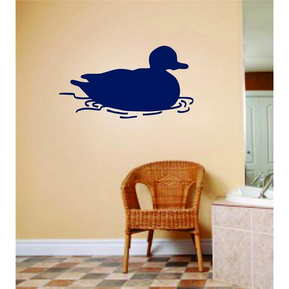 Duck In Water Animal Hunting Hunter Man Gun picture Art Boys Kids Bed Room Sports Peel & Stick Sticker Vinyl Wall Decal 6 X 12 Inches