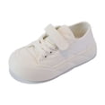 thumbnail image 2 of LYHaoo Girls Sneakers Canvas Low Top Casual Shoes For Kids Versatile Design Soft Sole Comfortable Athletic Footwear For Play Sizes 11 Little Kid White(4.5-5 Years), 2 of 6