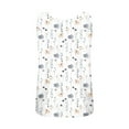 thumbnail image 6 of qILAKOG Women's Summer Flower Print Leopard Petal Elastic Shoulder Straps Tank Tops Loose Square Neck Jacquard Sleeveless Vest Shirts Casual Suspenders Cotton Basic Tunic Plus Size Blouse Pullover, 6 of 6