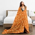 thumbnail image 5 of KLL Fleece Blanket Plush Throw Blanket Orange Glitter ,Soft Fuzzy Cozy Flannel Blanket for Couch Sofa Bed.(40"x30" ), 5 of 7