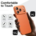 thumbnail image 4 of JETech Slim Case for iPhone 17 Pro 6.3-Inch, Ultra-Thin Lightweight Minimalist Phone Cover with Camera Lens Protection, Matte Anti-Fingerprint Finish (Orange), 4 of 6