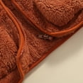 thumbnail image 4 of Faithtur Sleeveless Plush Vest, Solid Color V-neck Outerwear with Pockets, 4 of 9