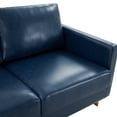 thumbnail image 4 of Maykoosh Handmade Home Modern Mid-Century Upholstered Leather Sofa with Gold Frame, 4 of 5