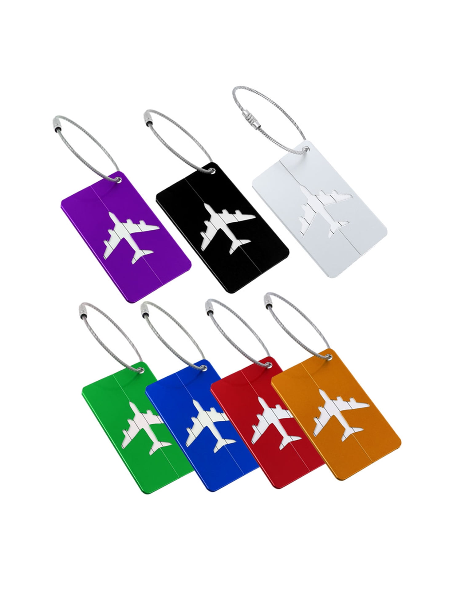 Travel Aluminum Luggage Tags Holders For Baggage Suitcases, 2/7 Pack